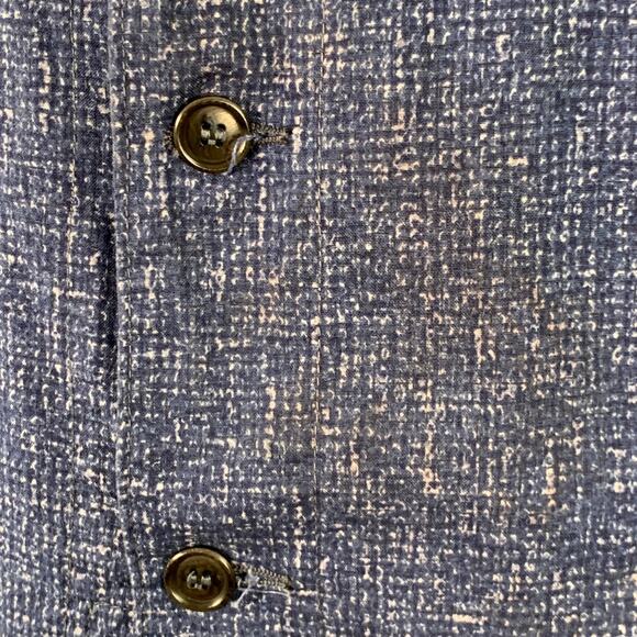 POST O'ALLS Size XL Navy Grey Marbled Cotton Shirt Jacket - Picture 6 of 9